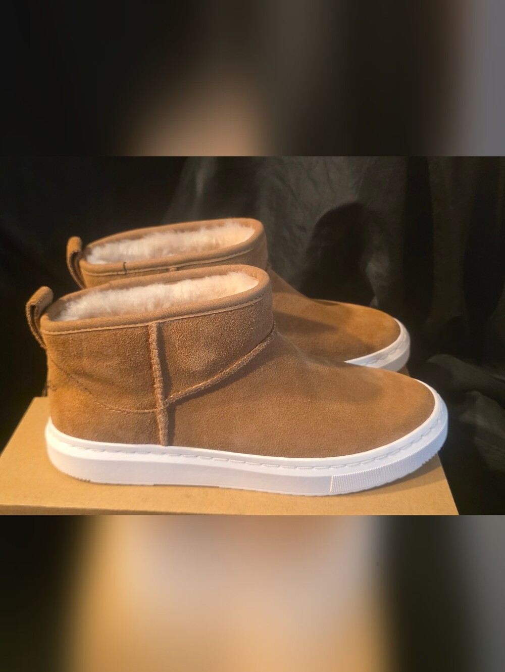 Ugg Alameda Mini Boots Chestnut 1143786 Women Size 8 Preowned With Box